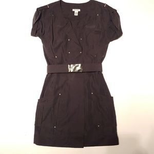 Calvin Klein Edgy Black Mini Dress Sz S